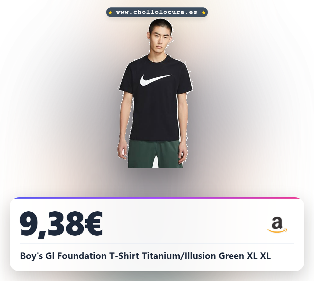 Boy's Gl Foundation T-Shirt Titanium/Illusion Green XL XL