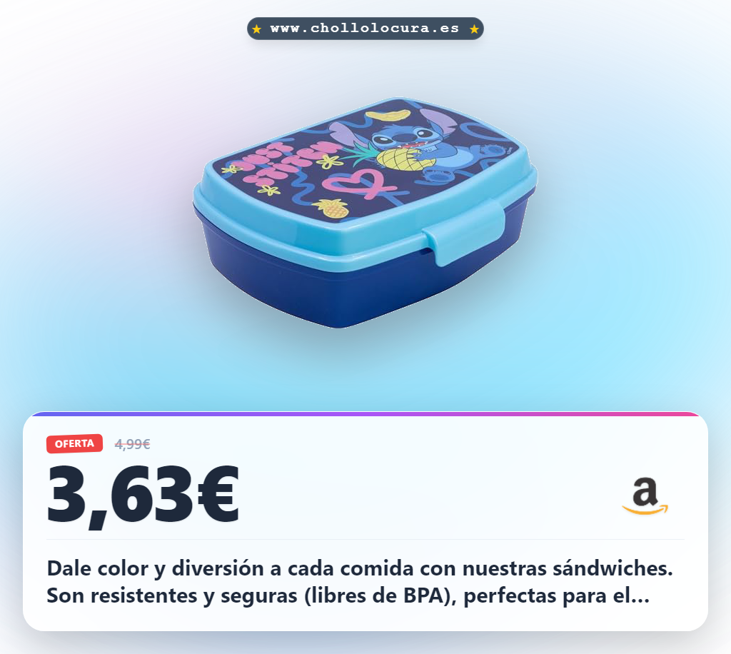 Aprovecha la sandwichera Stor rectangular de colores y seguridad infantil en oferta histórica al mejor precio para tus hijos.