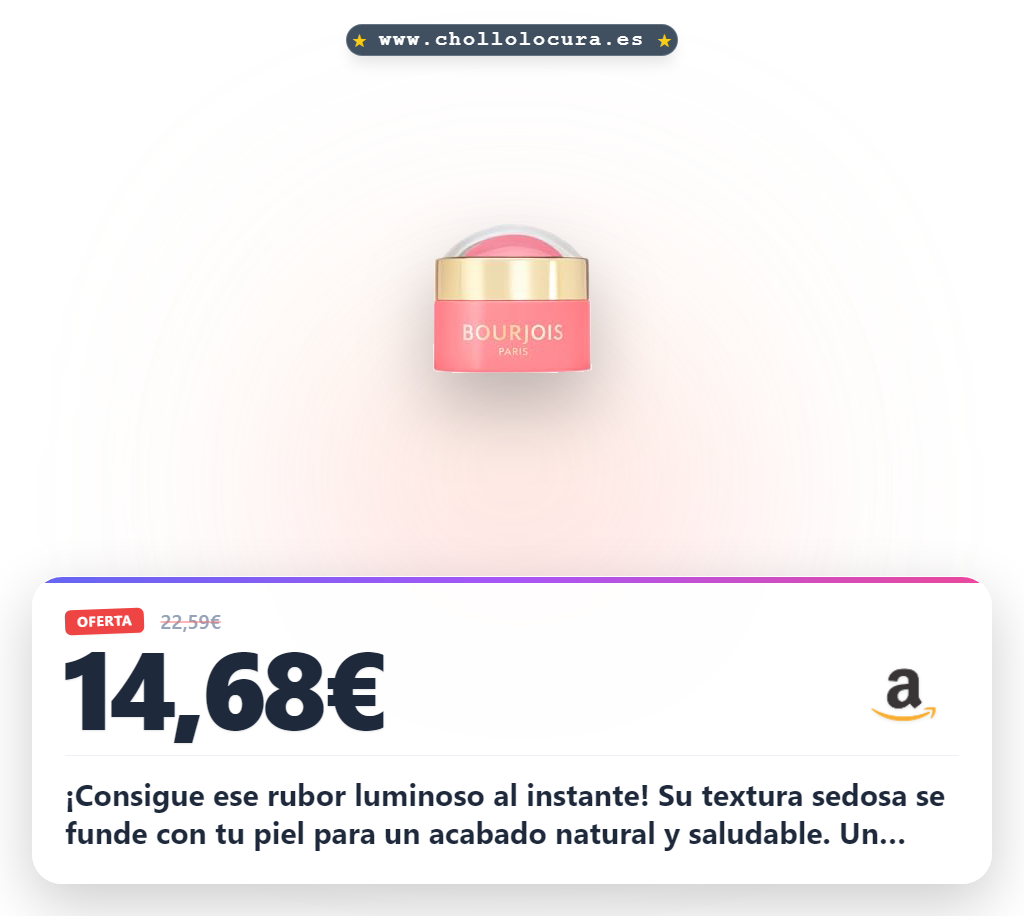Aprovecha este colorete en crema Bourjois Little Round Pot Baby Pink con textura sedosa y efecto luminoso a precio de chollo