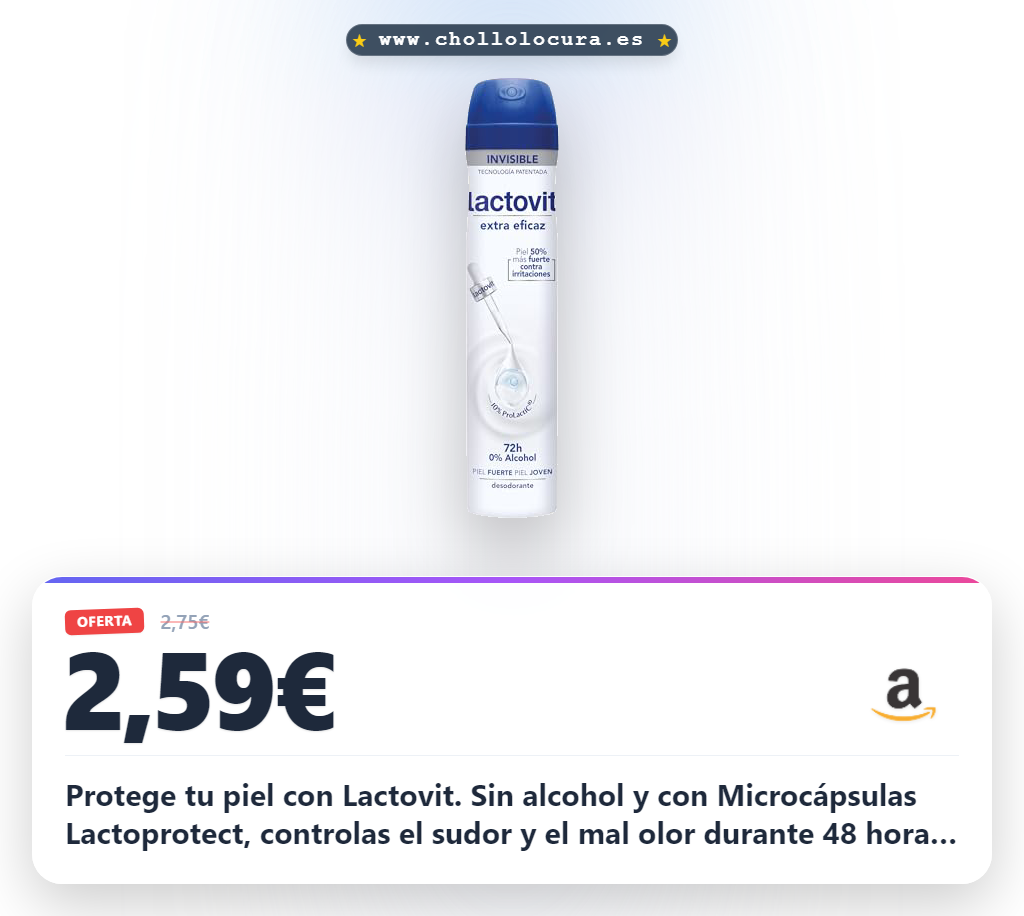 Aprovecha el desodorante Lactovit con Microcápsulas Protect 0% Alcohol para piel suave y protección 48h