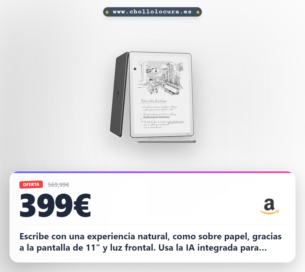 Aprovecha el Kindle Scribe de última generación con pantalla de 11 y IA para escribir como en papel.