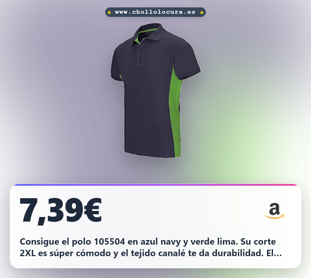 Logra este polo bicolor 2XL con canalé y botones en oferta histórica para el mejor precio del año.