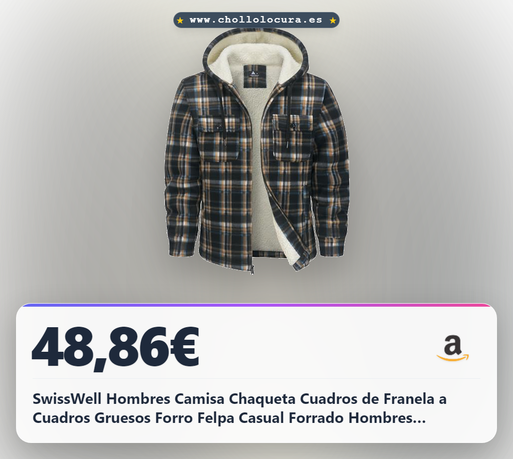 SwissWell Hombres Camisa Chaqueta Cuadros de Franela a Cuadros Gruesos Forro Felpa Casual Forrado Hombres Sudadera Capucha Chaqueta Invierno con Bolsillos(Striped Grey Dumpling-L)