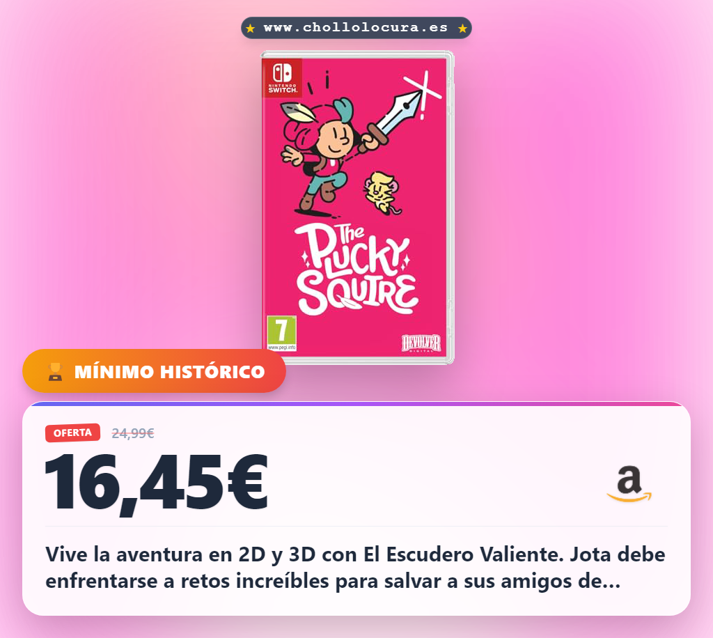 Aprovecha la aventura en 2D y 3D con El Escudero Valiente para Nintendo Switch al mejor precio