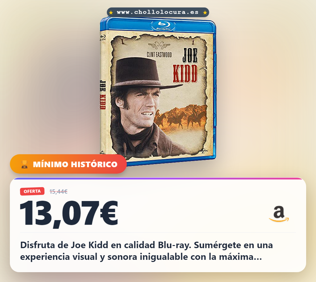 Disfruta de Joe Kidd en Blu-ray francés. Aprovecha esta oferta histórica y llévatela hoy.