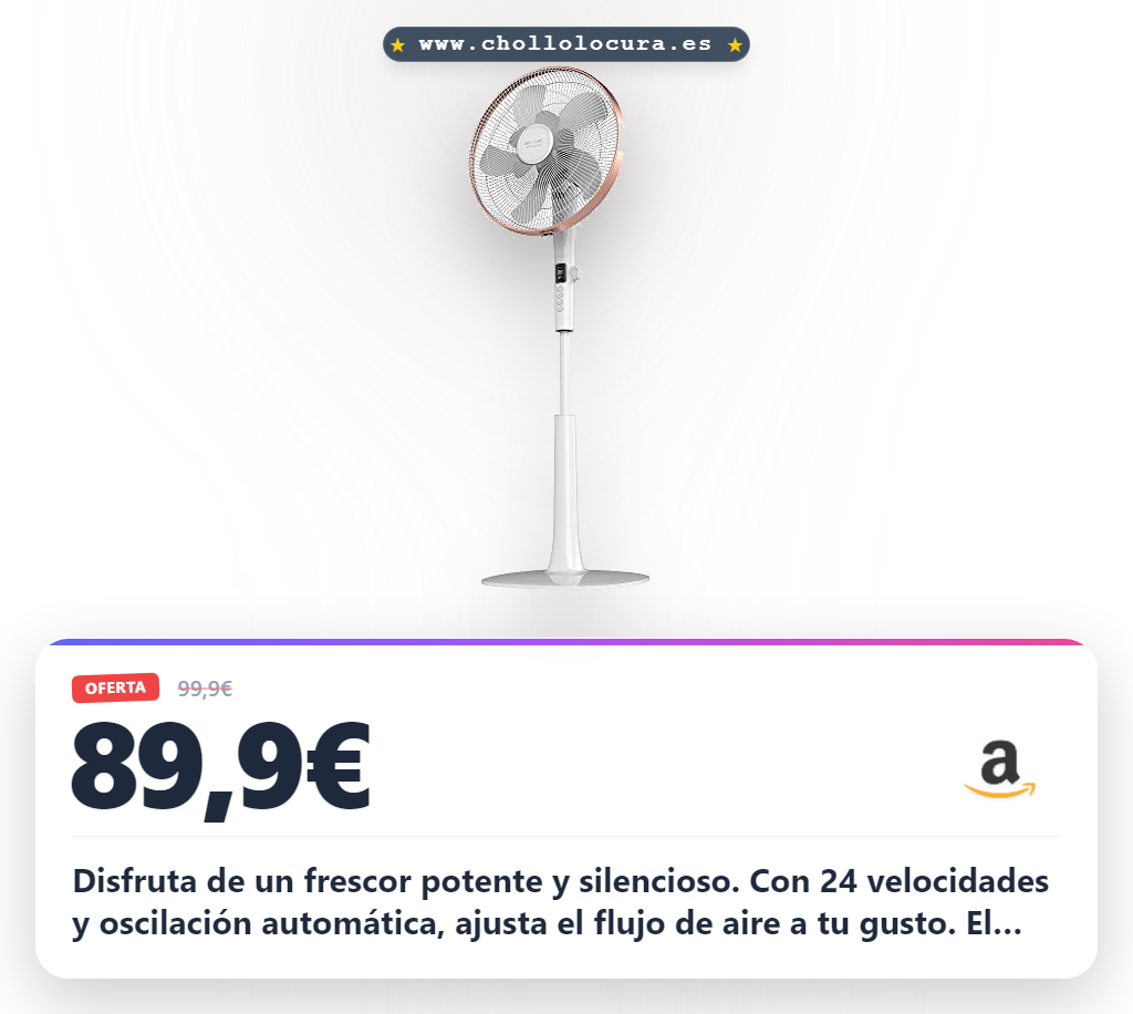 Adquiere el ventilador de pie Cecotec EnergySilence 1030 con temporizador y mando a distancia. Logra un confort total en oferta.