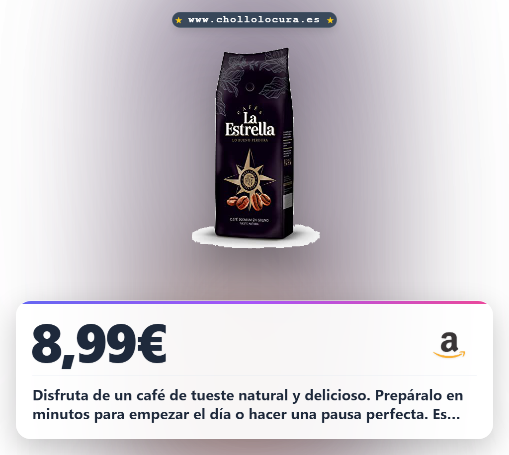 Aprovecha el café en grano de tueste natural para un desayuno fácil y rápido al mejor precio