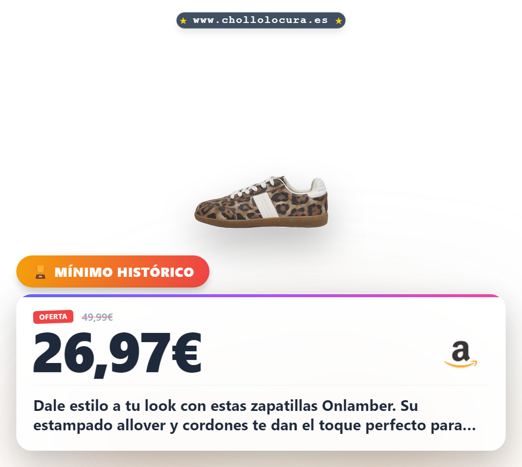 Ahorra en las zapatillas Onlamber PU para mujer arena 39 EU con estampado allover y cordones. ¡Oferta exclusiva!