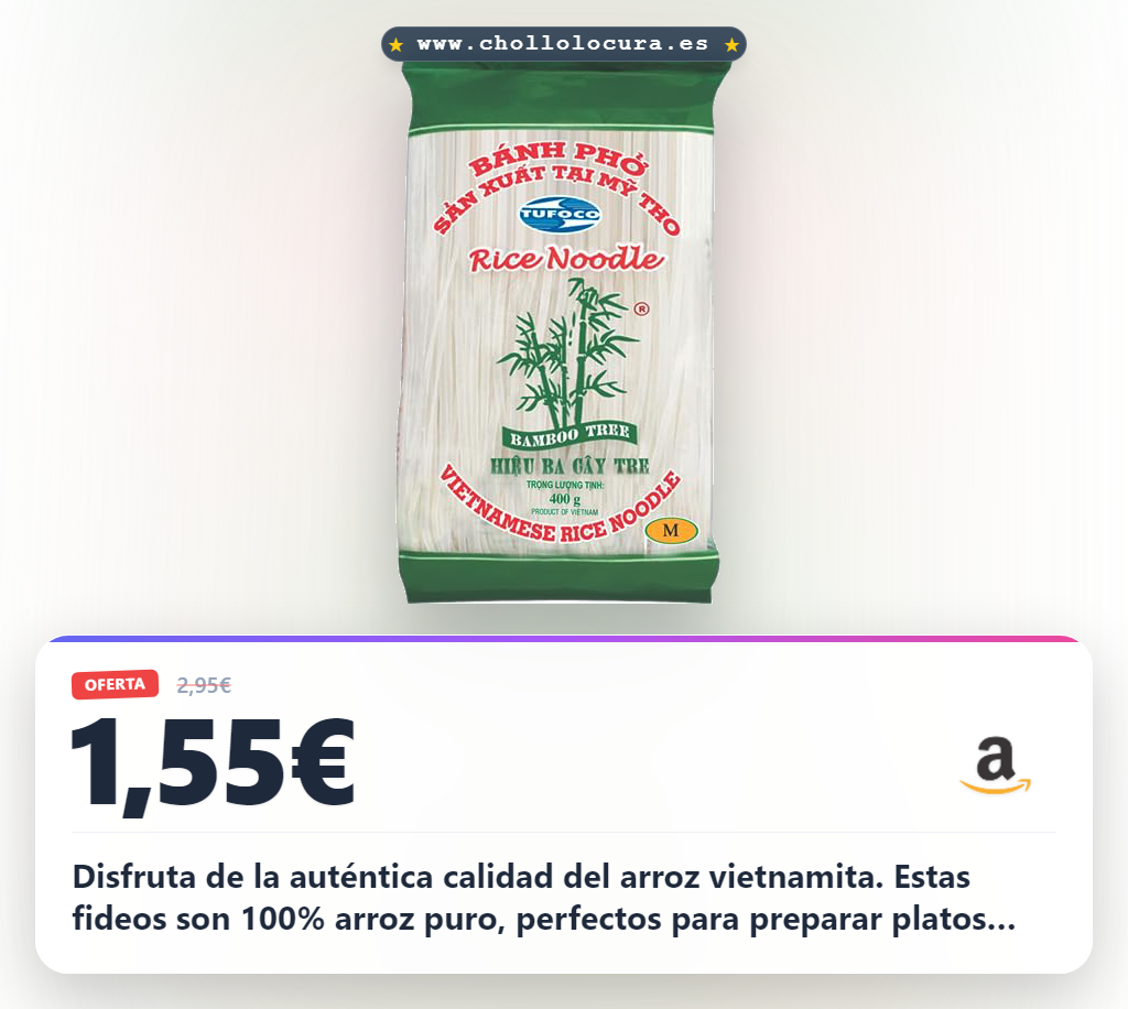 Aprovecha los fideos de arroz 3 mm para Bánh Phở de arroz puro y calidad vietnamita al mejor precio