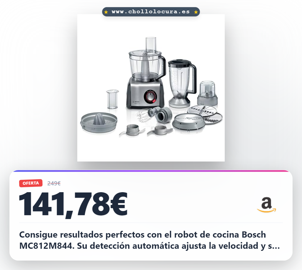 Aprovecha el Robot de cocina Bosch MultiTalent 8 con accesorios 1250W para resultados óptimos en tu cocina