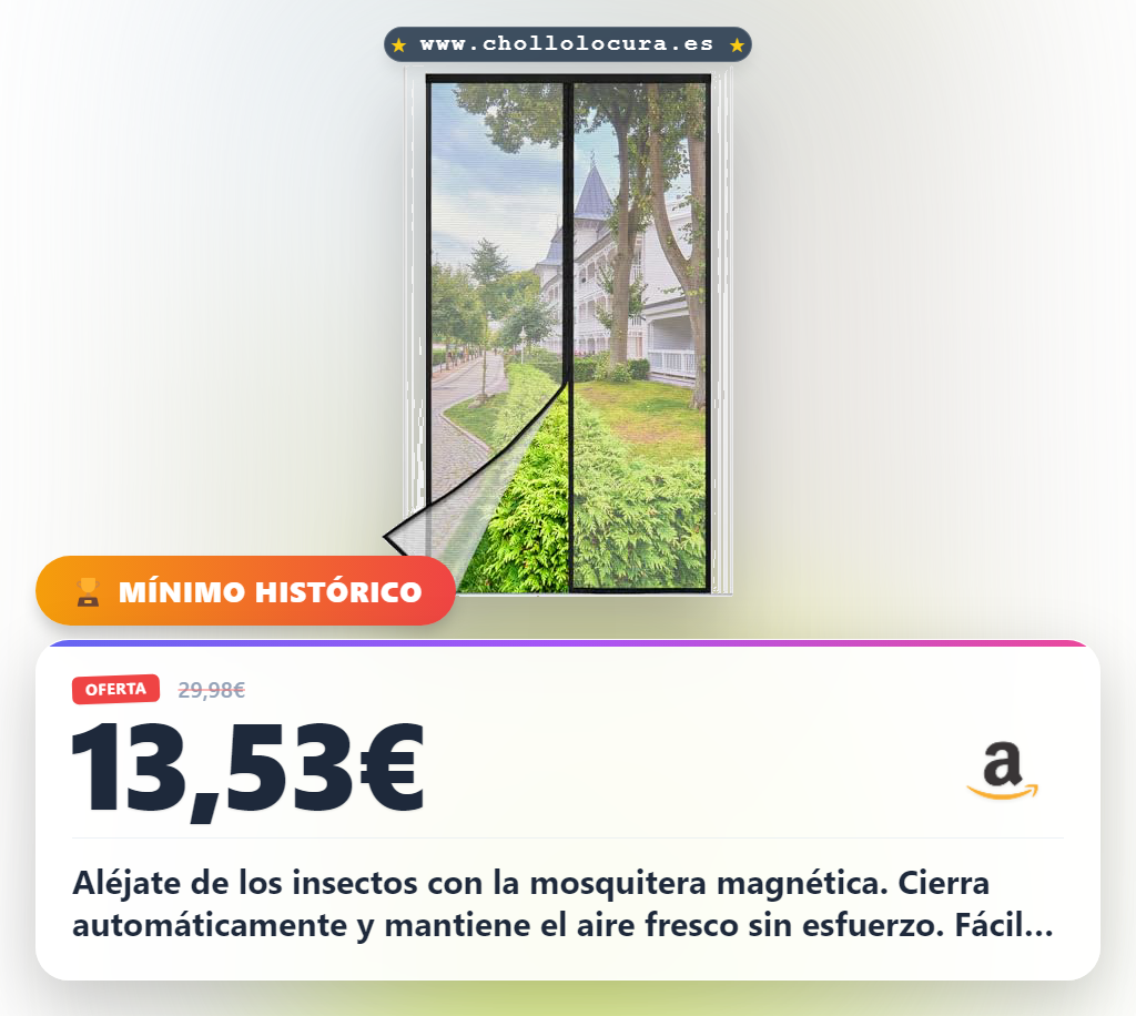 Consigue mosquiteras puerta magnéticas con cierre automático y malla fina para disfrutar del aire fresco