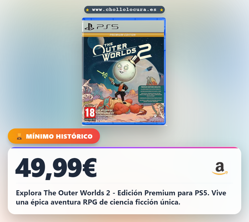 The Outer Worlds 2 - Edición Premium - PS5 (Disco + Código en la caja) para PlayStation 5