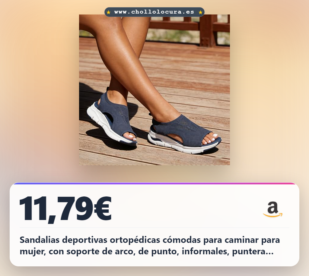 Sandalias deportivas ortopédicas cómodas para caminar para mujer, con soporte de arco, de punto, informales, puntera abierta, para verano, playa, Azul marino, 38 EU
