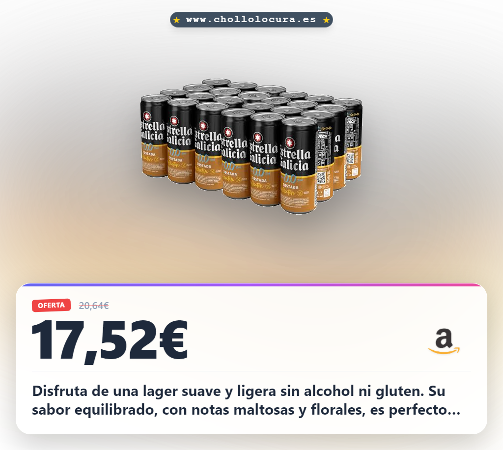 Aprovecha la Estrella Galicia sin gluten y sin alcohol en oferta al mejor precio