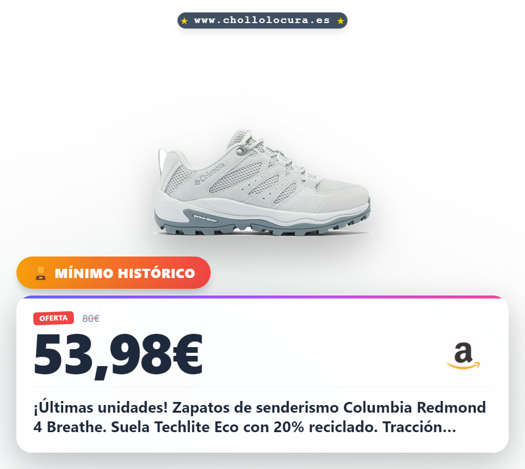 Consigue Zapatos de Senderismo Columbia Redmond 4 Breathe Mujer con suela Techlite Eco y Omni-Grip Live al mejor precio