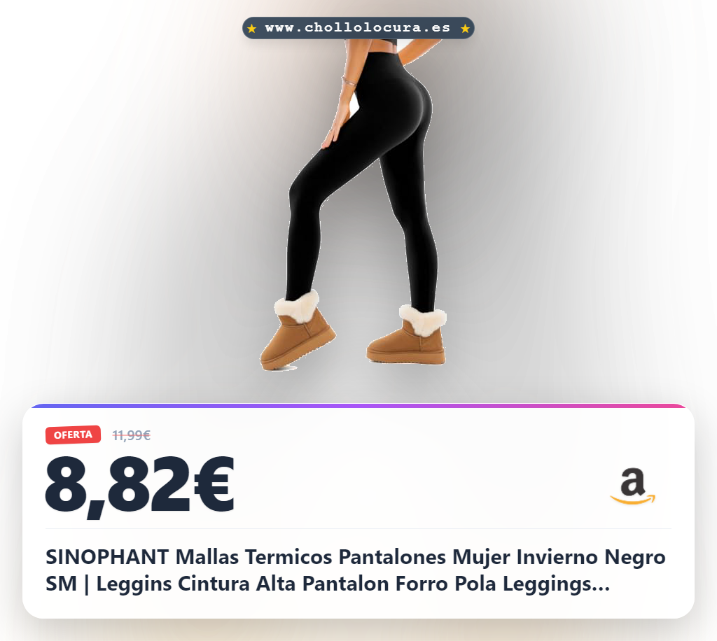 SINOPHANT Mallas Termicos Pantalones Mujer Invierno Negro SM | Leggins Cintura Alta Pantalon Forro Pola Leggings Térmicos Deporte Forro Polar Ropa