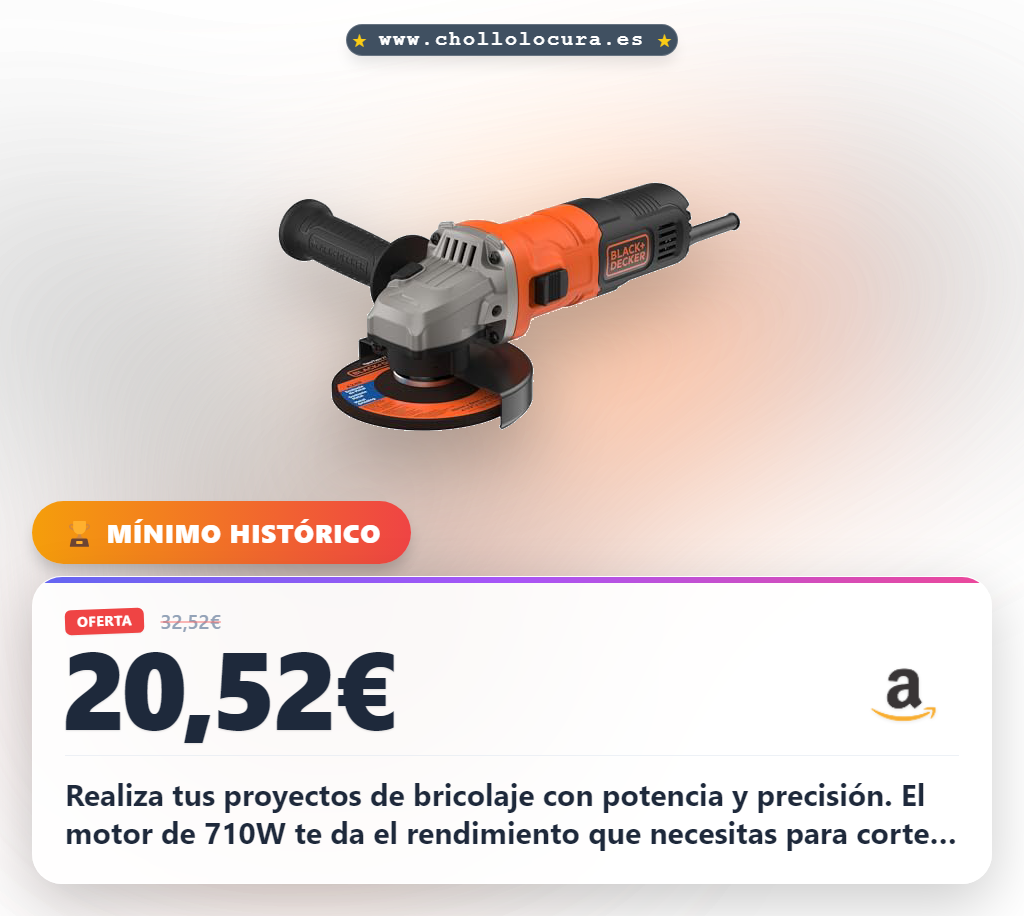 Consigue la amoladora profesional 710W de 115mm para bricolaje al mejor precio en oferta