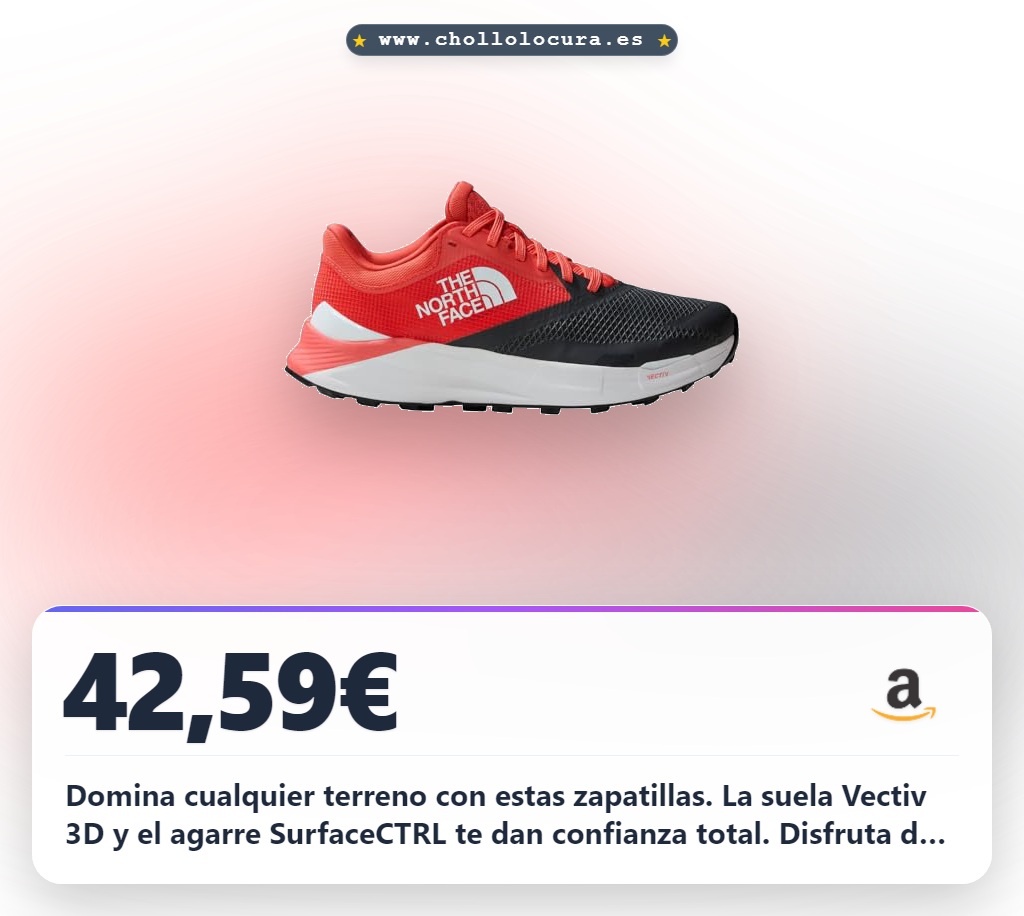 Logra correr con las The North Face Vectiv Enduris 3: superespuma y agarre VECTIV 3D al mejor precio