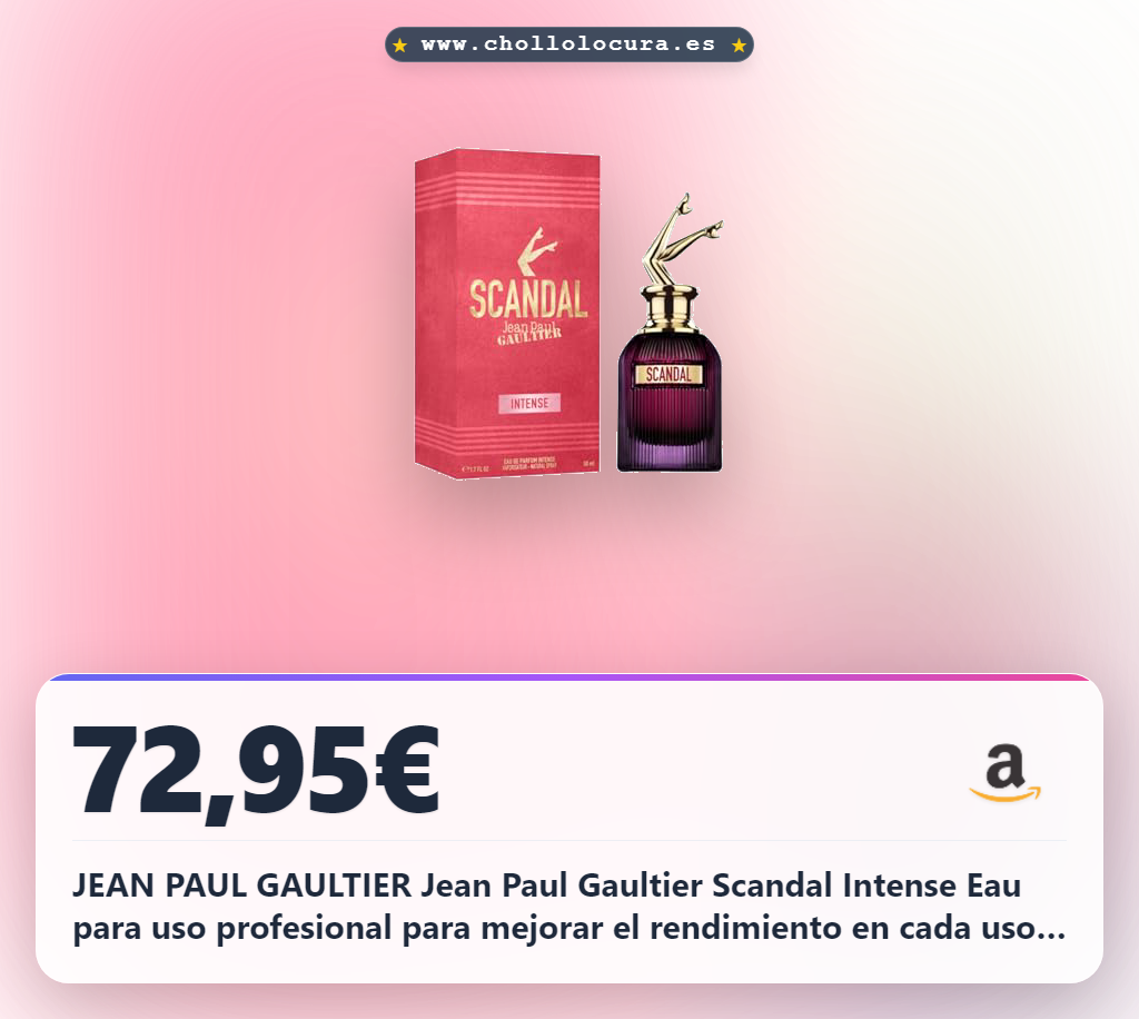 JEAN PAUL GAULTIER Jean Paul Gaultier Scandal Intense Eau para uso profesional para mejorar el rendimiento en cada uso con medida o especificación 50M