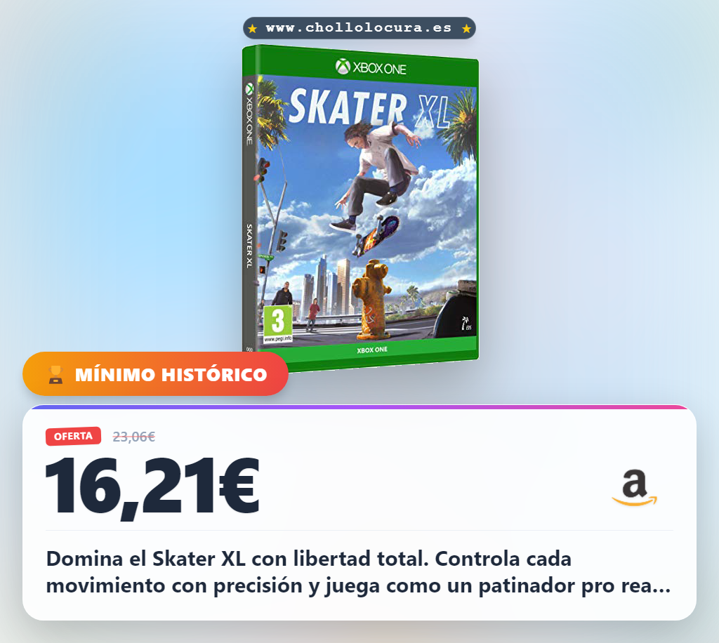 Aprovecha Skater XL para Xbox Series en oferta: personaliza tu patinador con tablas y juega como un pro