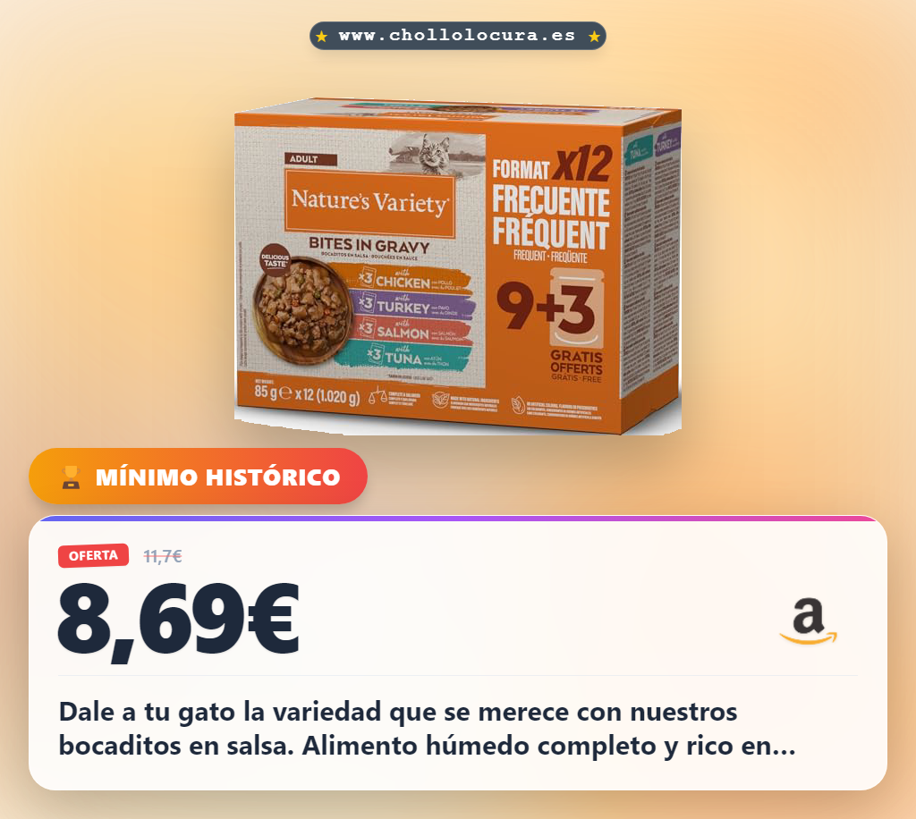 Aprovecha Bocaditos en Salsa Comida Húmeda para Gatos Cajita Multisabor 12 x 85g al mejor precio