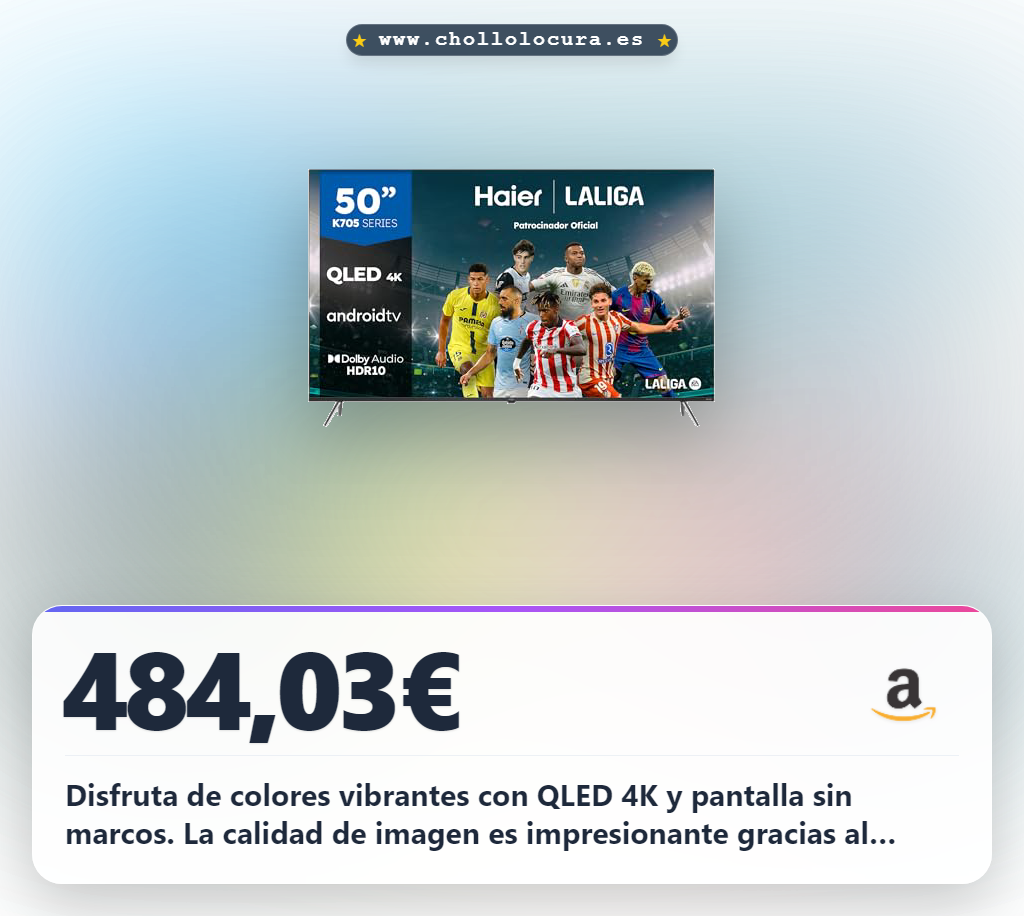 Consigue este Smart TV QLED 4K UHD 50 pulgadas con Android 11 y Google Assistant en oferta