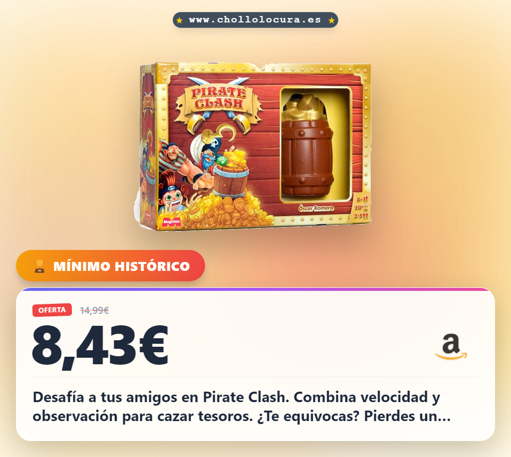 Descubre MAGICBOX Pirate Clash: Juego de Cartas Piratas de Velocidad y Observación para 2-6 Jugadores al mejor precio