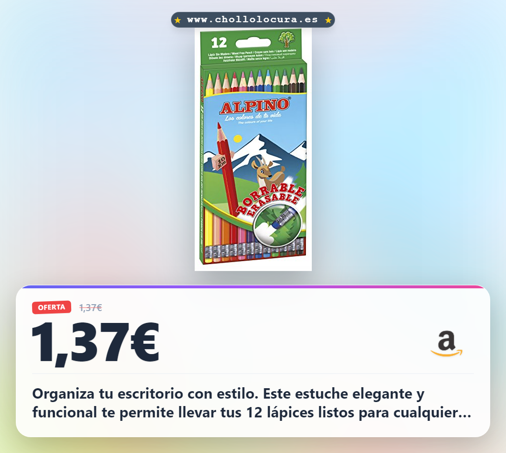 Consigue el estuche moderno y elegante con 12 lápices borrables de material premium para tu oficina