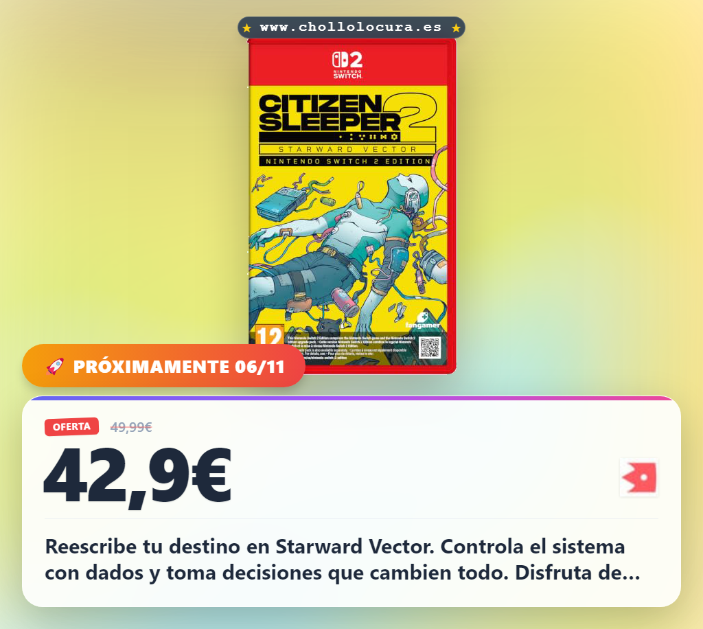 Aprovecha la edición física de Citizen Sleeper 2 Starward Vector para Nintendo Switch 2 en oferta histórica