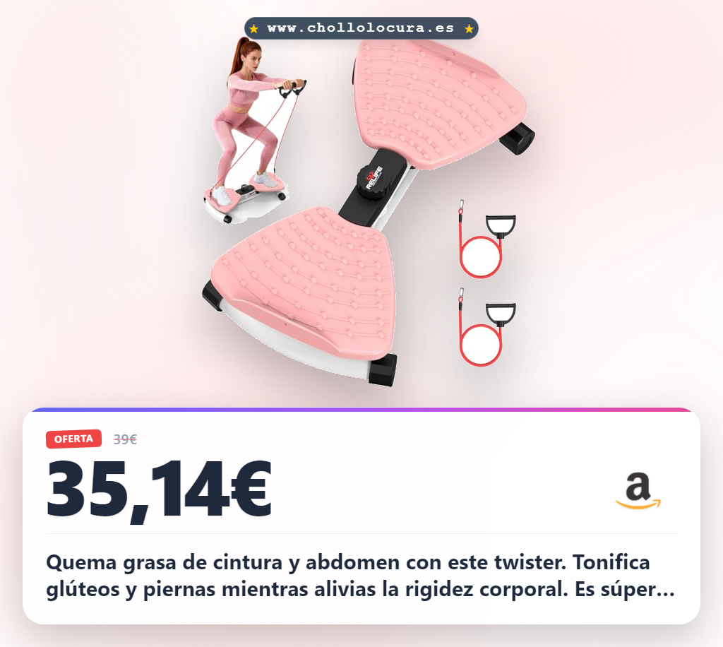 Consigue el girador de cintura RELIFE para reducir grasa y moldear tu abdomen. Máquina de entrenamiento multifuncional a precio de chollo