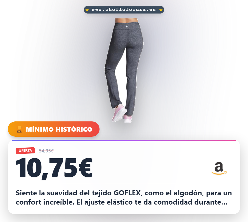 Siente la suavidad del tejido GOFLEX, como el algodón, para un confort increíble. El ajuste elástico te da comodidad durante todo el día. Además, los bolsillos laterales son perfectos para llevar lo esencial. Disfruta de un look cómodo y práctico.