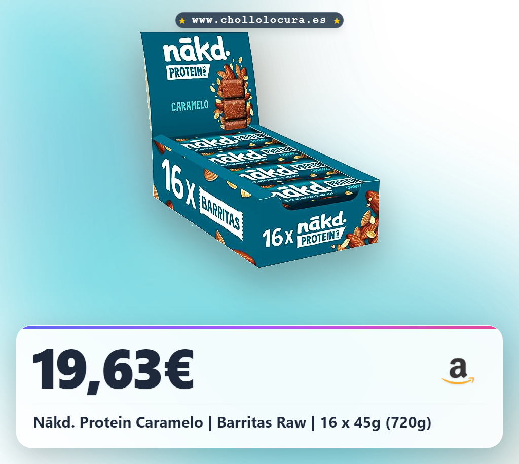 Nākd. Protein Caramelo | Barritas Raw | 16 x 45g (720g)