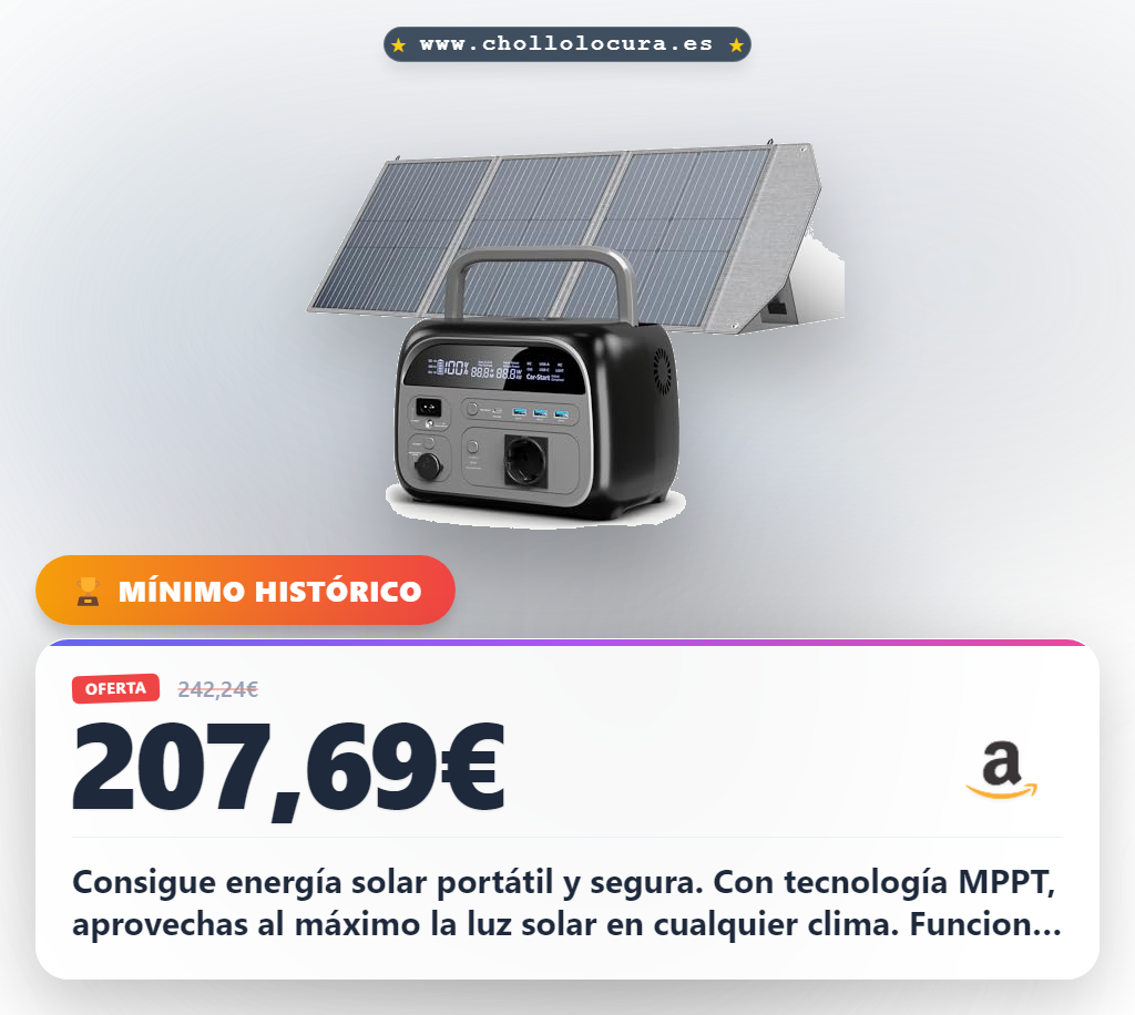 Aprovecha el generador solar AP400 con batería LiFePO4 para camping y emergencia al mejor precio