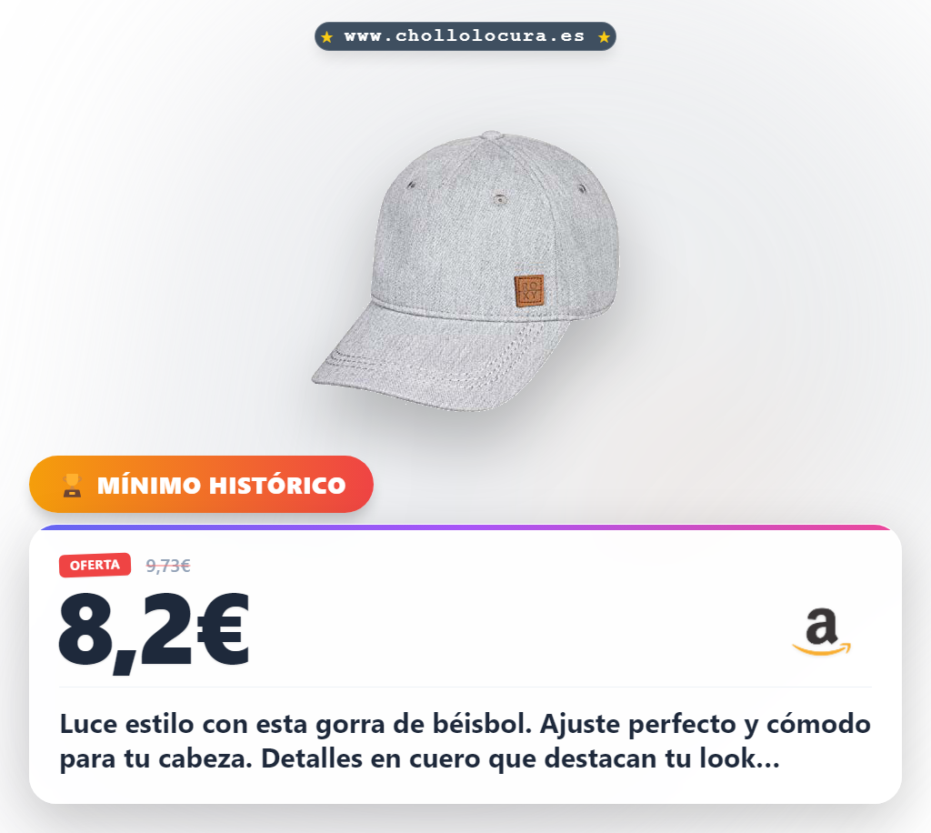 Consigue gorra de béisbol Roxy Extra Innings con parche de cuero y ajuste perfecto en oferta