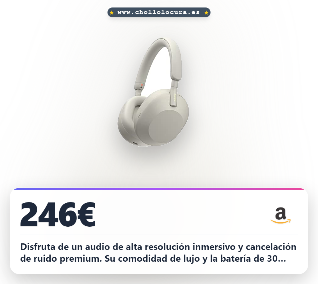 Consigue los Sony WH-1000XM5 plata con cancelación de ruido premium y audio espacial a precio de chollo en oferta histórica