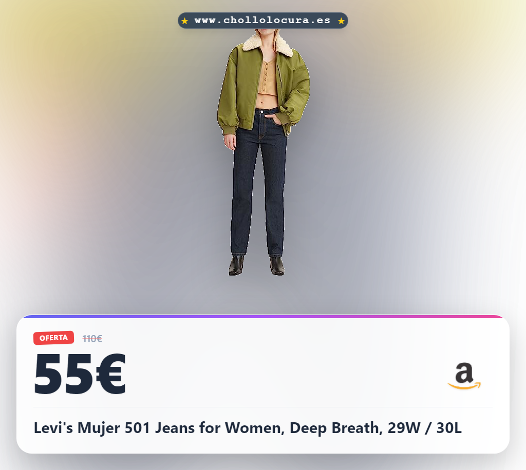 Levi's Mujer 501 Jeans for Women, Deep Breath, 29W / 30L