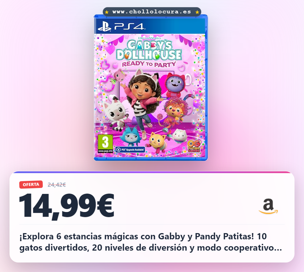 Descubre la Casa de Muñecas de Gabby en PS4: Explora 6 estancias mágicas con Pandy Patitas al mejor precio