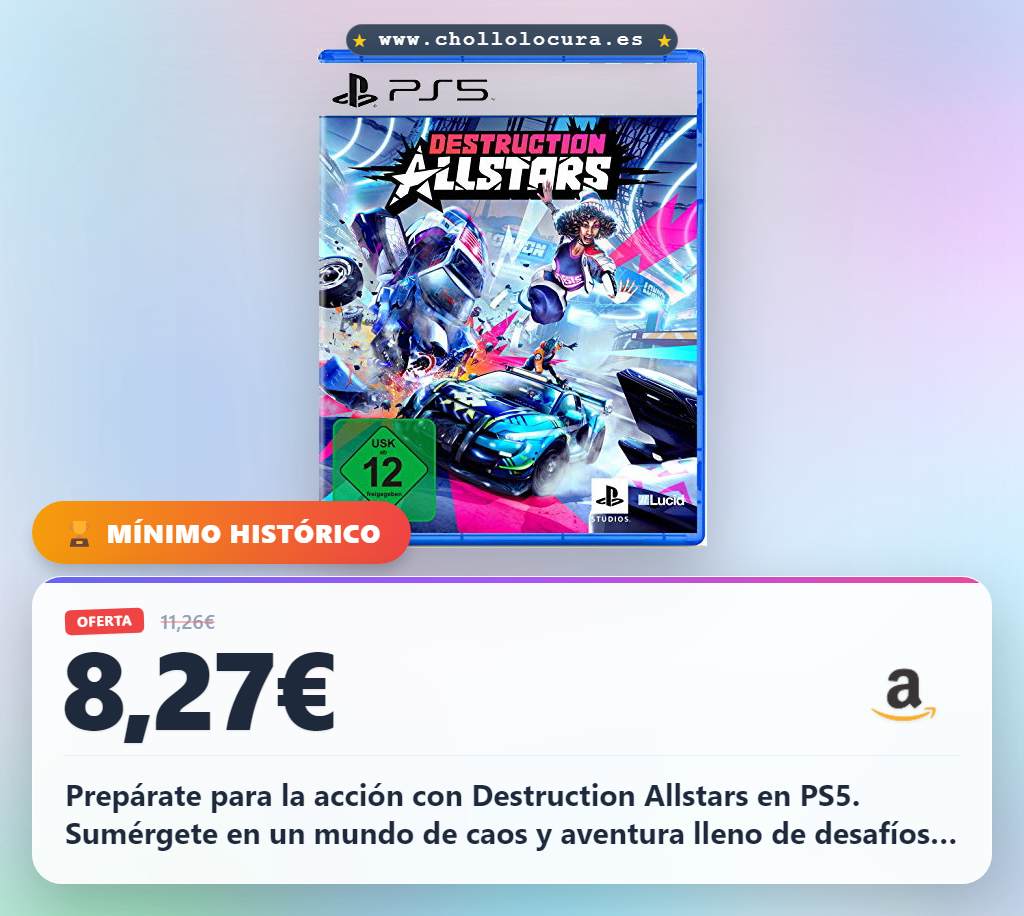Aprovecha Destruction Allstars para PlayStation 5 en oferta histórica y disfruta de la acción hoy
