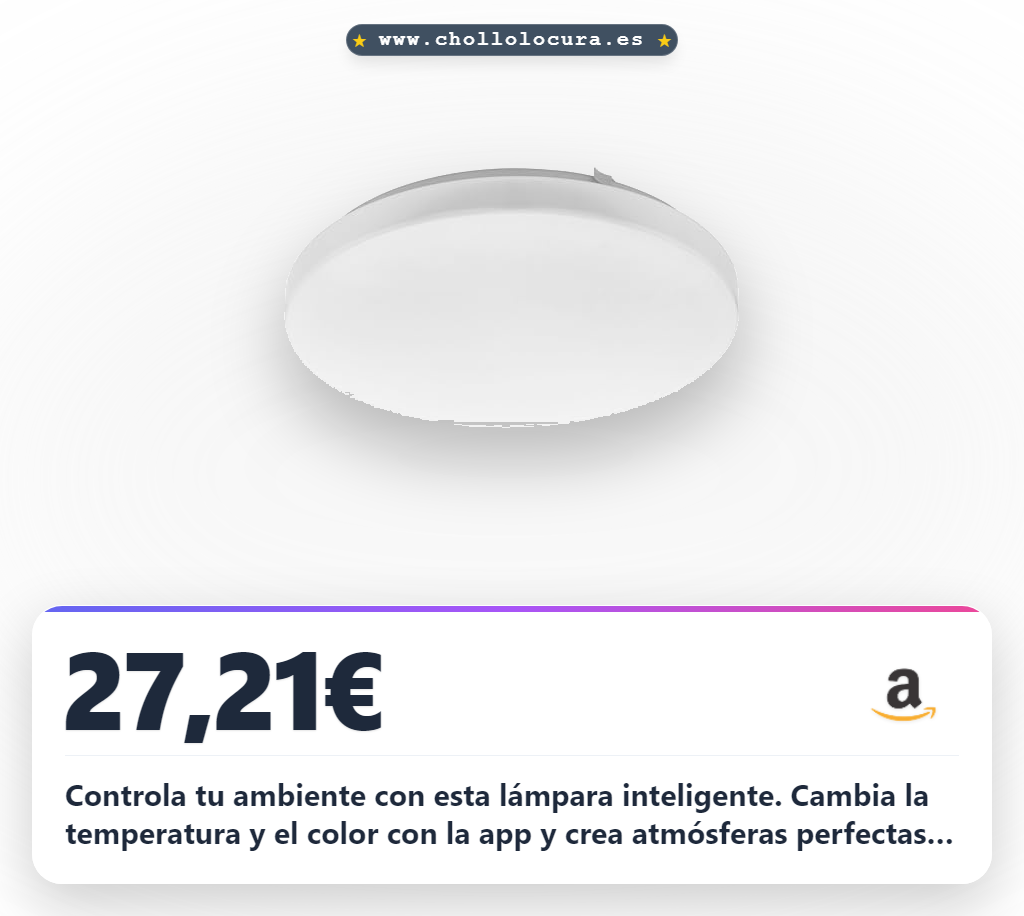 Consigue la lámpara Eglo Frania-Z Smart Home LED con control ZigBee y RGB a precio de chollo en oferta histórica al mejor precio del año.
