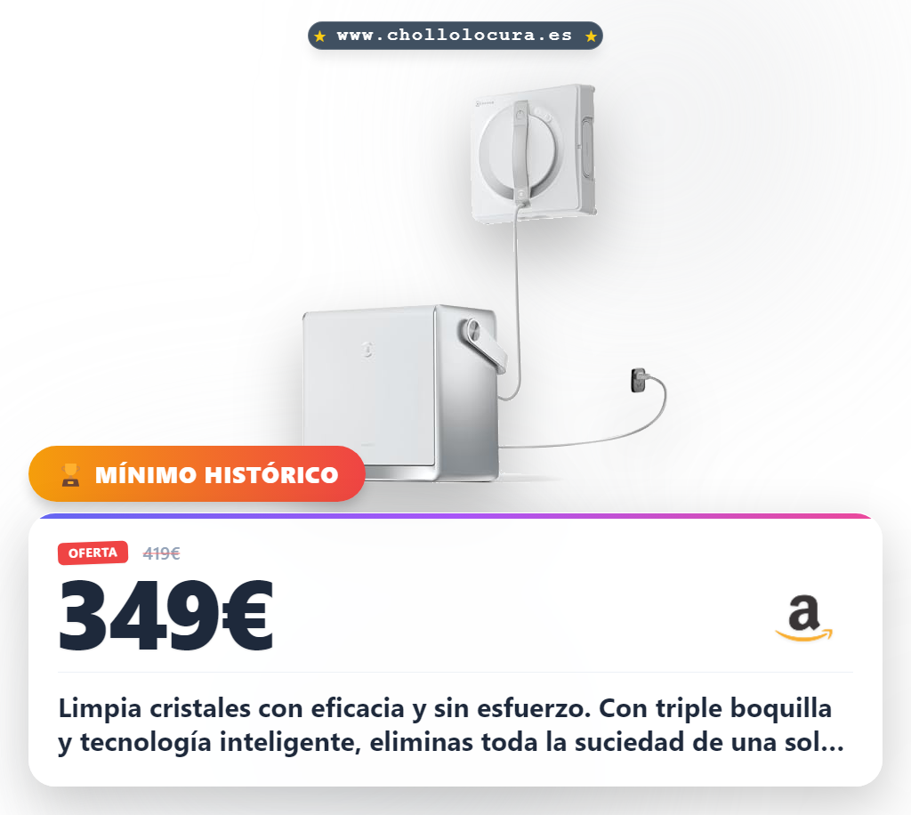 Aprovecha el robot Winbot W2 Pro para limpiar cristales con triple boquilla y 12 niveles de protección en oferta