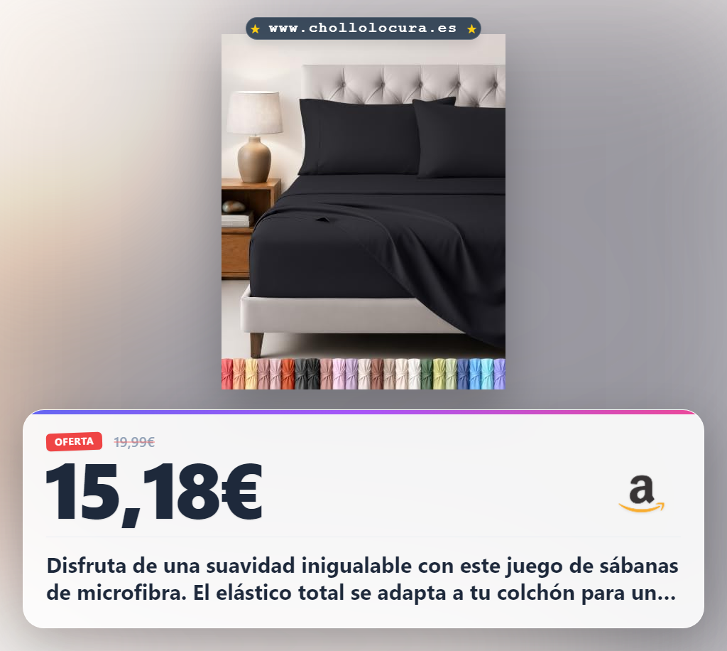 Aprovecha el juego de sábanas Utopia Bedding 4 piezas de microfibra suave y elástica al mejor precio