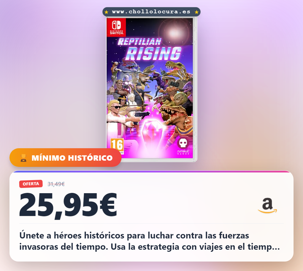 Consigue Reptilian Rising para Nintendo Switch con estrategia y héroes históricos en oferta