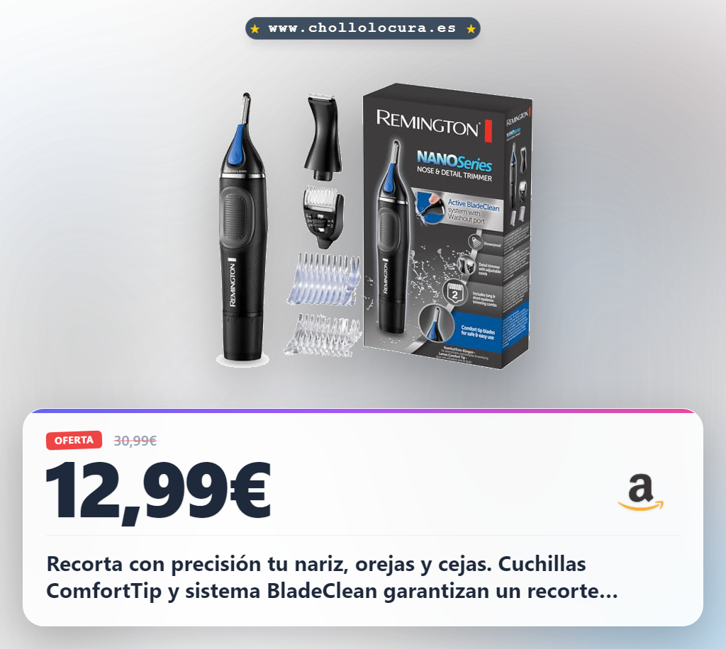 Recorta con precisión tu nariz, orejas y cejas. Cuchillas ComfortTip y sistema BladeClean garantizan un recorte higiénico y seguro. La carcasa antimicrobiana protege tu piel y asegura una limpieza óptima. ¡El acabado perfecto al alcance de tu mano!