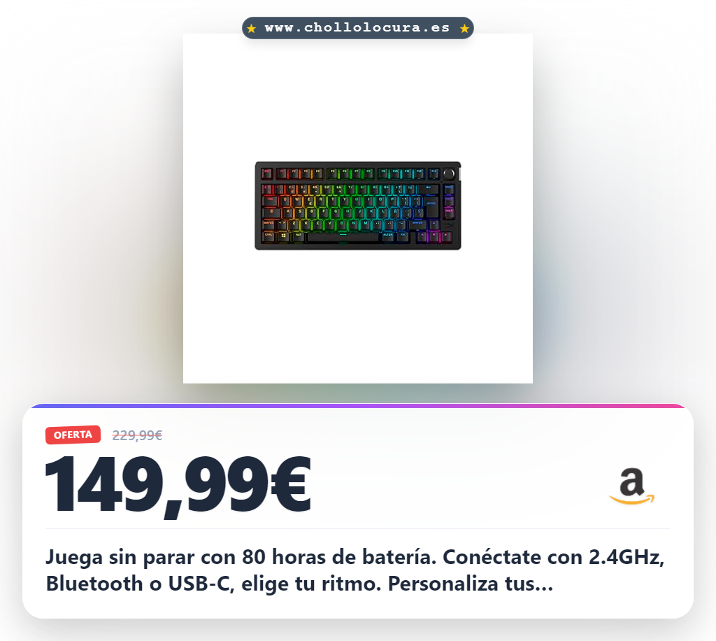 Aprovecha el teclado HyperX Alloy Rise 75 inalámbrico con 80h de batería y Hot Swap en caliente