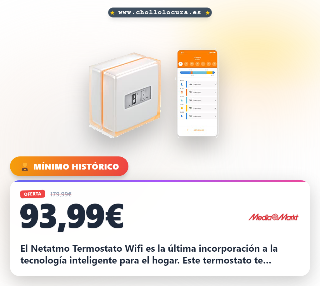 Controla tu hogar de forma inteligente con el Netatmo Termostato Wifi para caldera individual