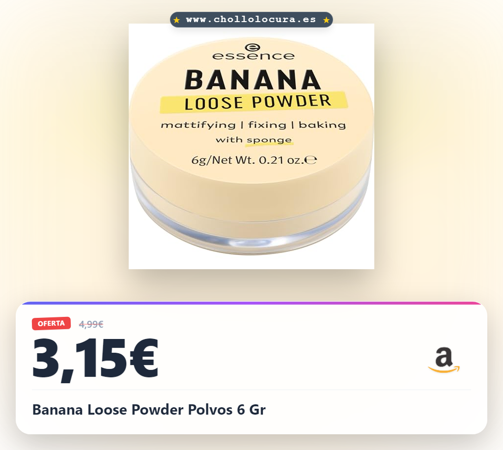 Banana Loose Powder Polvos 6 Gr
