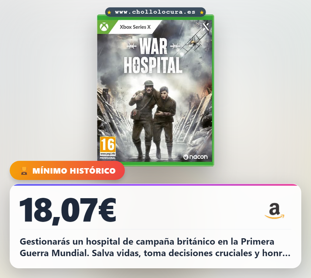 Consigue Nacon War Hospital: gestiona la guerra y salva vidas en un hospital de campaña histórico al mejor precio.
