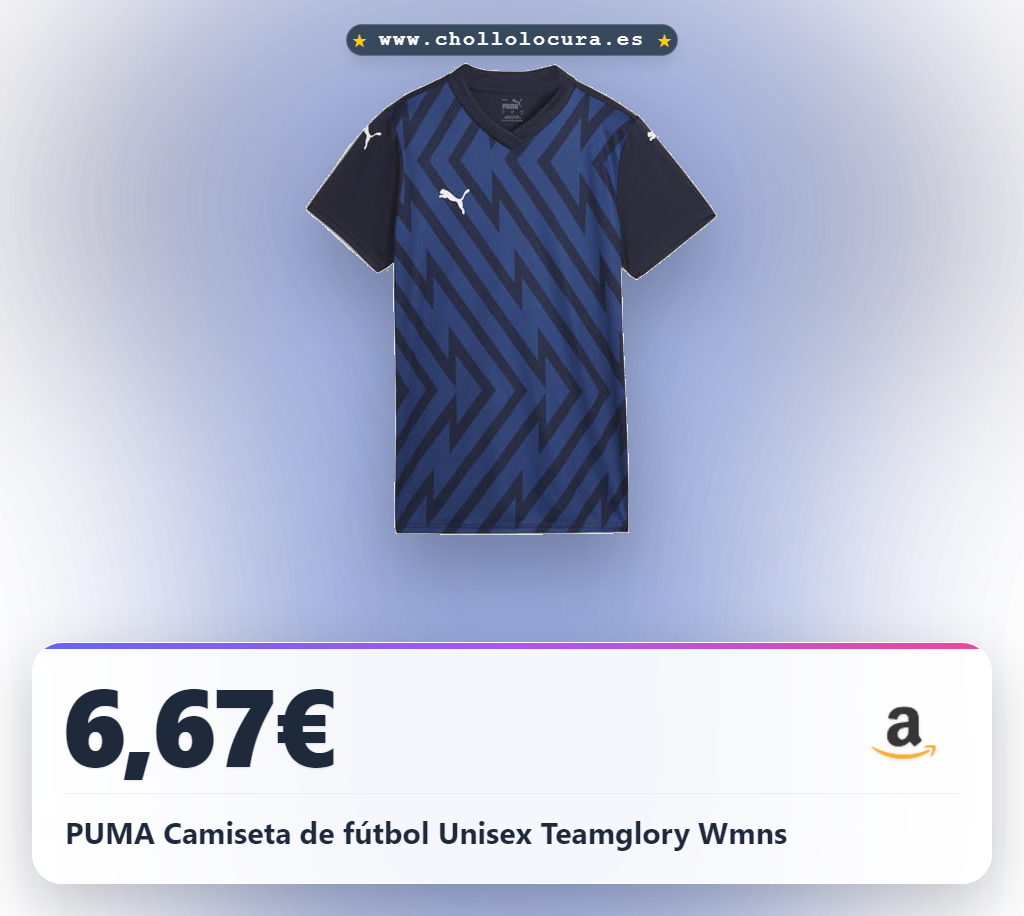 Aprovecha la camiseta de fútbol Teamglory Wmns al mejor precio con envío rápido hoy