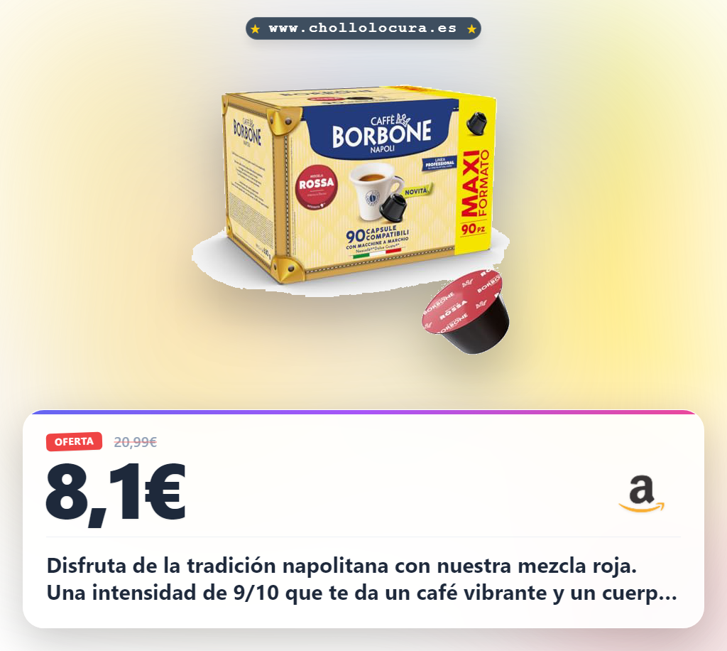 Consigue la mezcla de café roja Caffè Borbone 90 cápsulas para Dolce Gusto