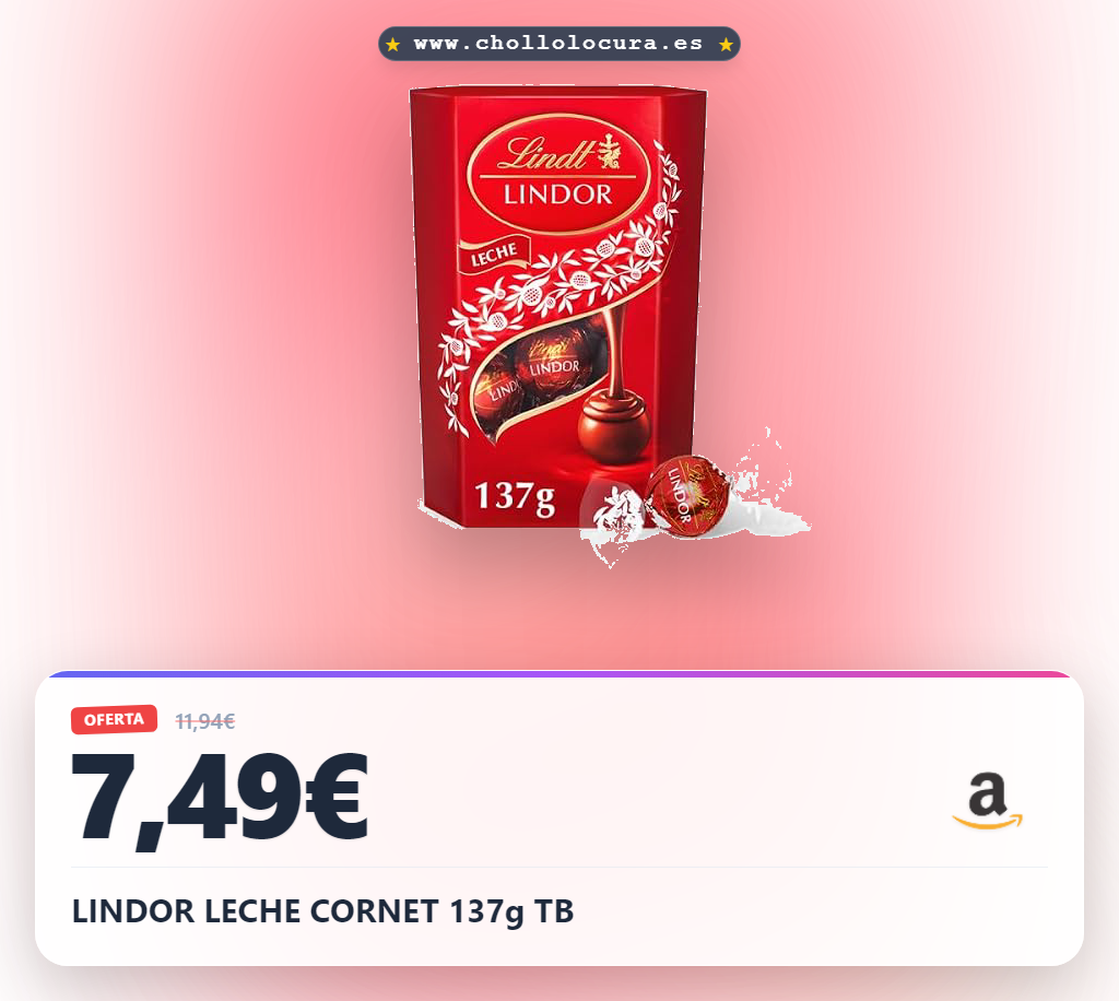 LINDOR LECHE CORNET 137g TB